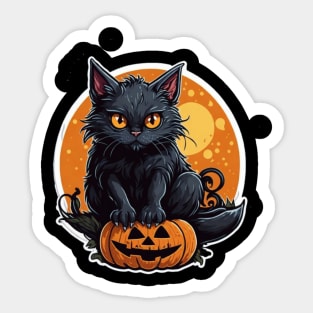 spooky Halloween cat Sticker